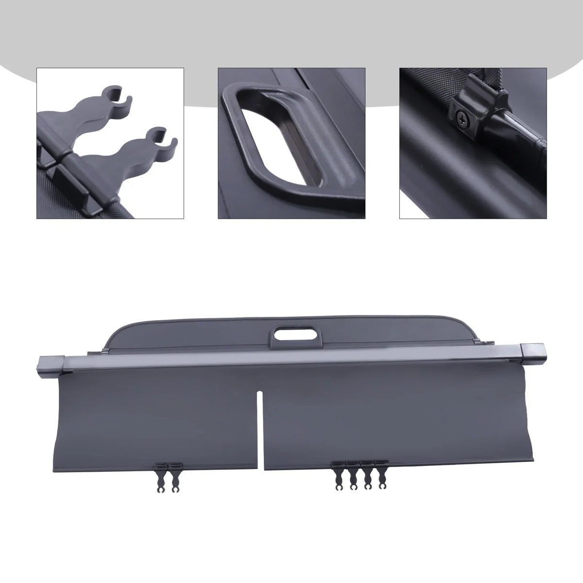 Wuzstar Retractable Cargo Cover Rear Trunk Area Privacy Security Shield Shade Cover for Jeep Cherokee Midnight
