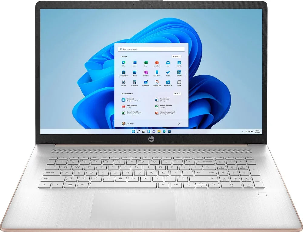 Restored HP 17CN0107DSREF 17.3" 1600x900 HD+ Intel Pentium Gold 7505 DualCore Processor 12GB RAM 256GB SSD Intel UHD Graphics Windows 11 Home Laptop Pale Rose Gold (Refurbished)