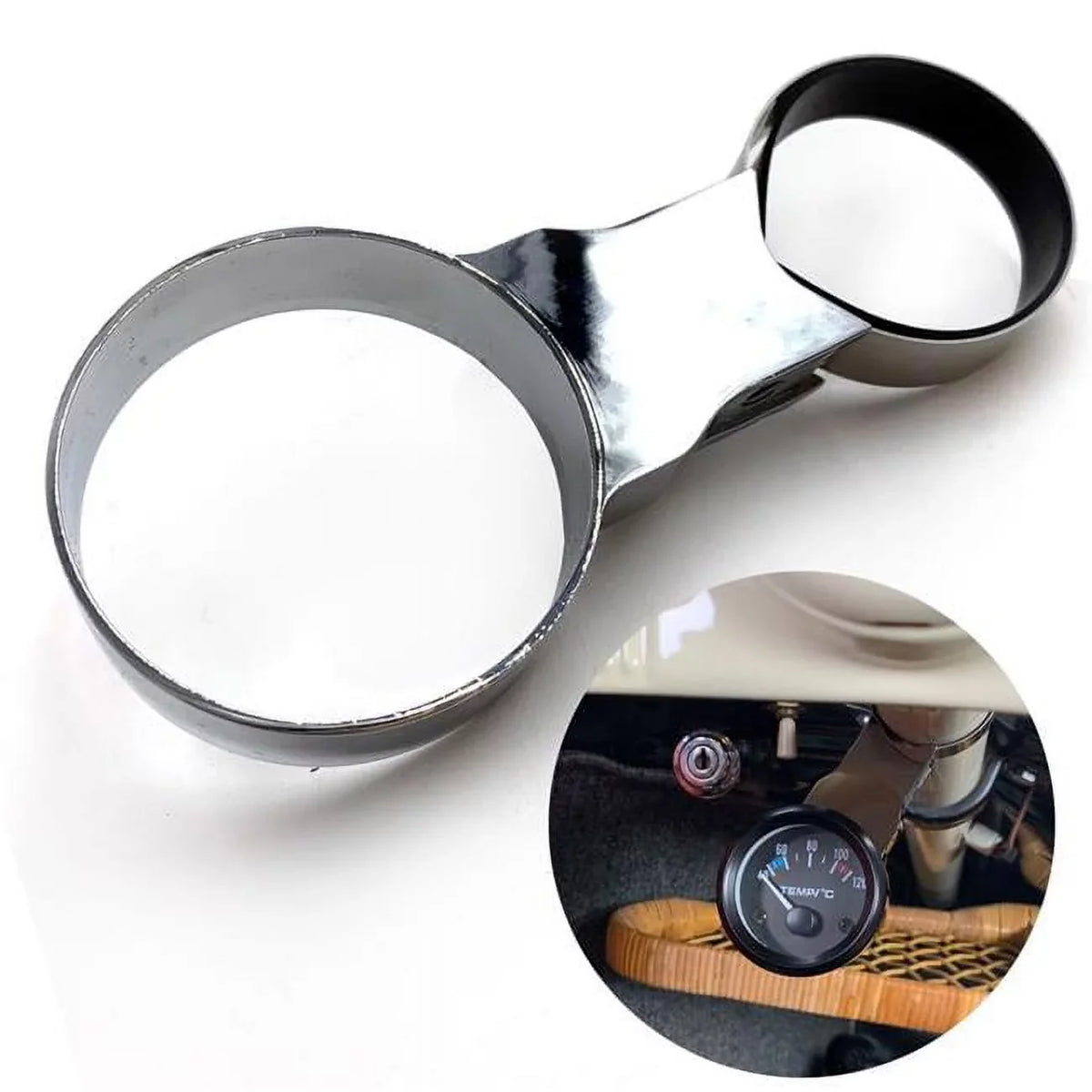 KaferLab Steering Column Gauge Holder for Aircooled Volkswagen Beetle Bus Ghia Porsche 356 911