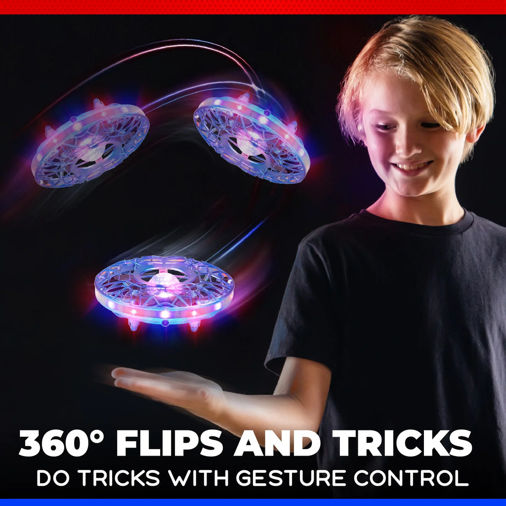 Force1 Scoot Pro Aerial Drone Hand Controlled Mini Drone with Projector LED Light (Blue)