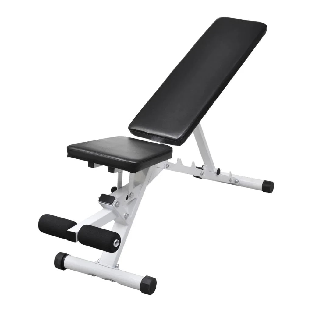 Dcenta Fitness Utility Bench Backrest Adjustable Padded Cushion Full Body Workout Strength Training Bench Exercise Equipment for Home Gym, Weight Lifting 52 x 16 x 19 Unit