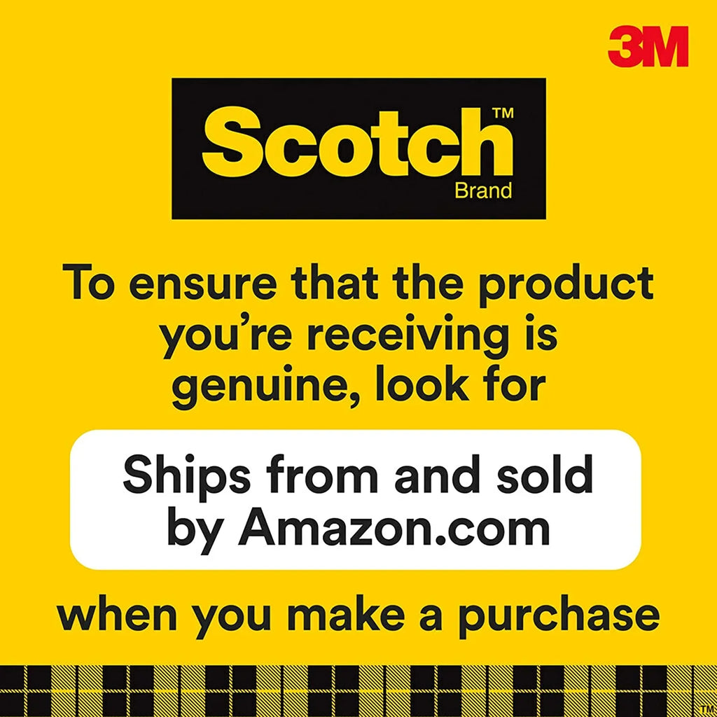 Scotch Transparent Tape, Standard Width, Engineered for Office and Home Use, Glossy Finish, 3/4 x 1296 Centimeter 6 Rolls, Boxed (600-6PK)