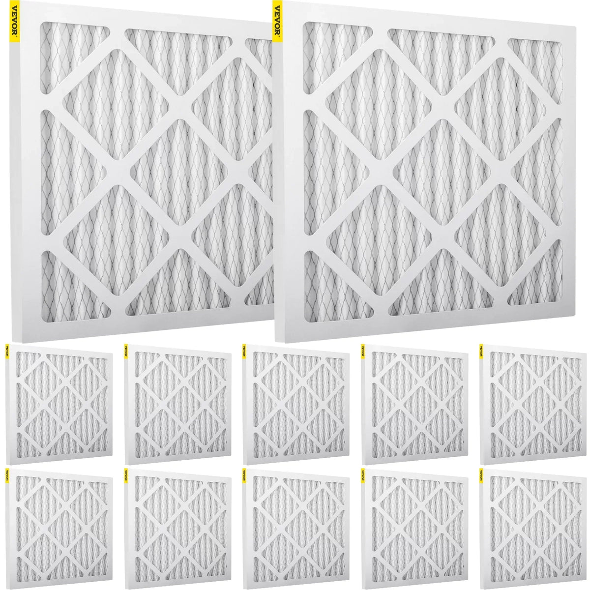 Bentism Filter Replacement, 16''x16'' AC Filter, 12pcs HVAC Pleated Air Filter, AC Furnace Filter Replacement Set, MERV 8, Good for Home, Commercial Capture Particles, Fit for Dri-Eaz DefendAir HEPA