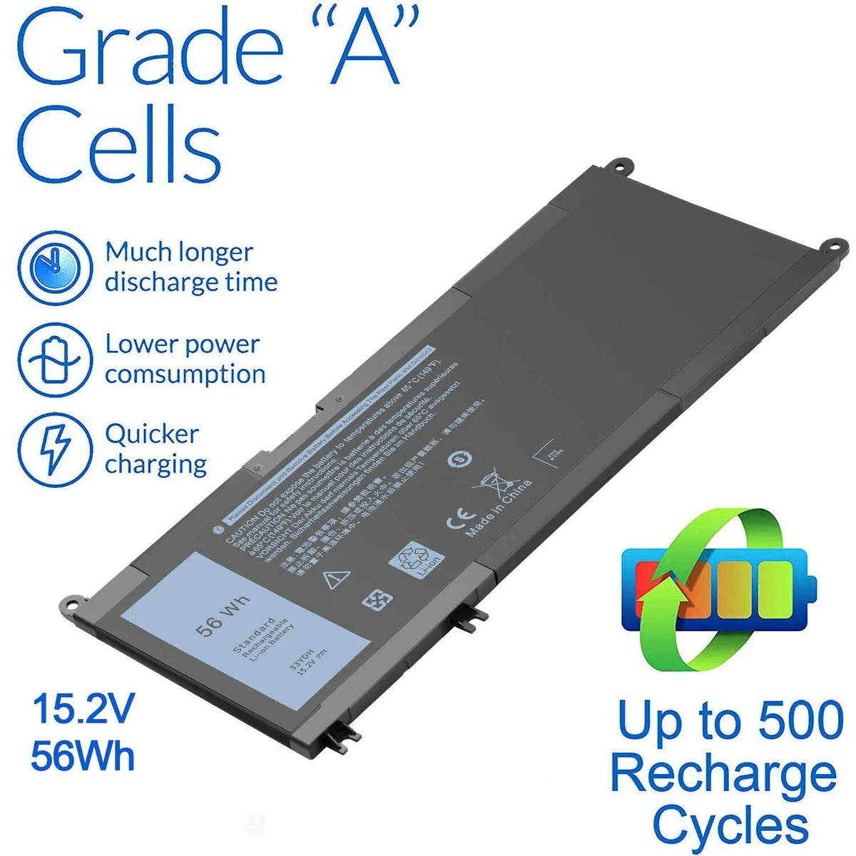New Battery for Dell G3 15 3579 17 3779 G5 15 5587 G7 15 7588 Laptop PVHT1 J9NH2