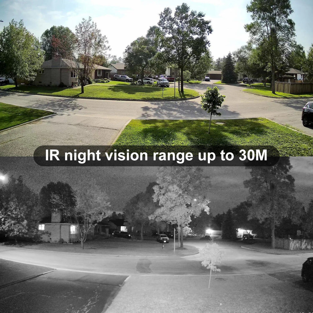 ANPVIZ 8MP Bullet Camera 4X Zoom Camera Support Human Vehicle Detection 30M IR Distance Built in Mic H.265 IP66
