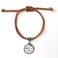 Question To Leaders Famous Quote Bracelet Leather Hide Rope Wristband Brown Jewelry