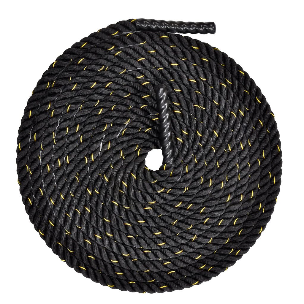 BalanceFrom Battle Rope 1.5 Centimeter Size Poly Dacron 50 FT Length, Heavy Ropes for Home Gym and Workout