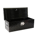 30" Heavy Duty Midnight Aluminum 5 Bar Tread Tool Box Truck Pickup Trailer Toolbox Underbody Storage+Lock+Keys