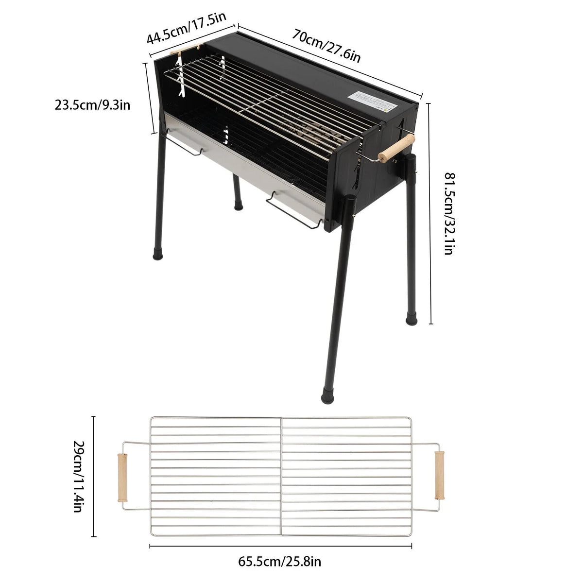 Miumaeov Barbecue Charcoal Grill Portable Charcoal Grill 304 Food Grade Stainless Steel Folding Grill with BBQ Tool Kits for Camping Grill Picnic