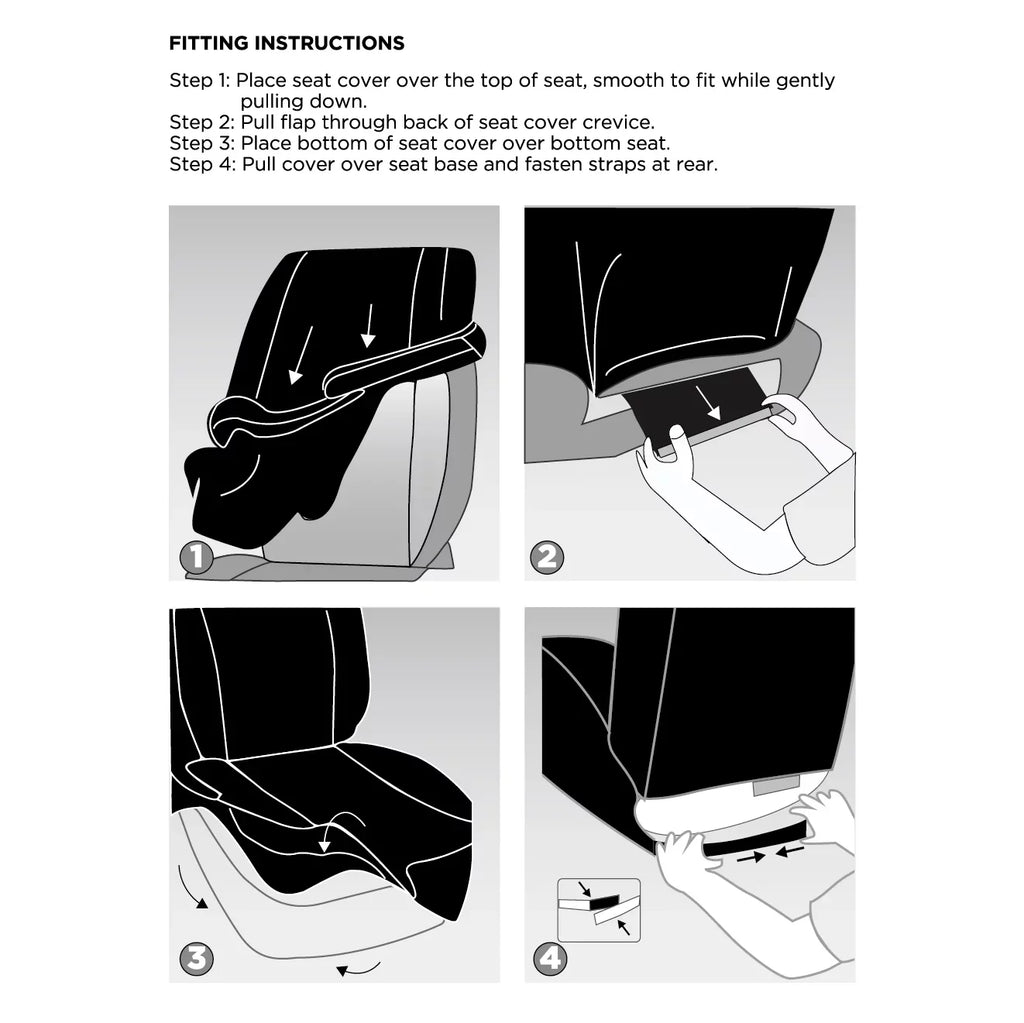 Auto Drive 2 Piece Checker Diamond Car Seat Cover Premium Leather Charcoal Universal Fit - 2102SC035