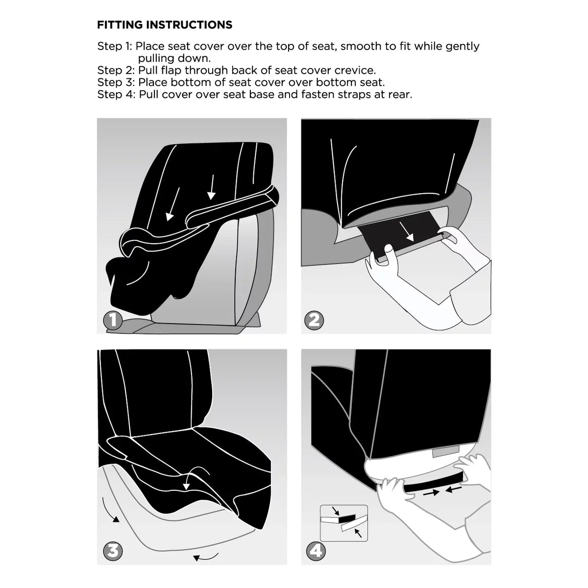 Auto Drive 2 Piece Checker Diamond Car Seat Cover Premium Leather Charcoal Universal Fit - 2102SC035