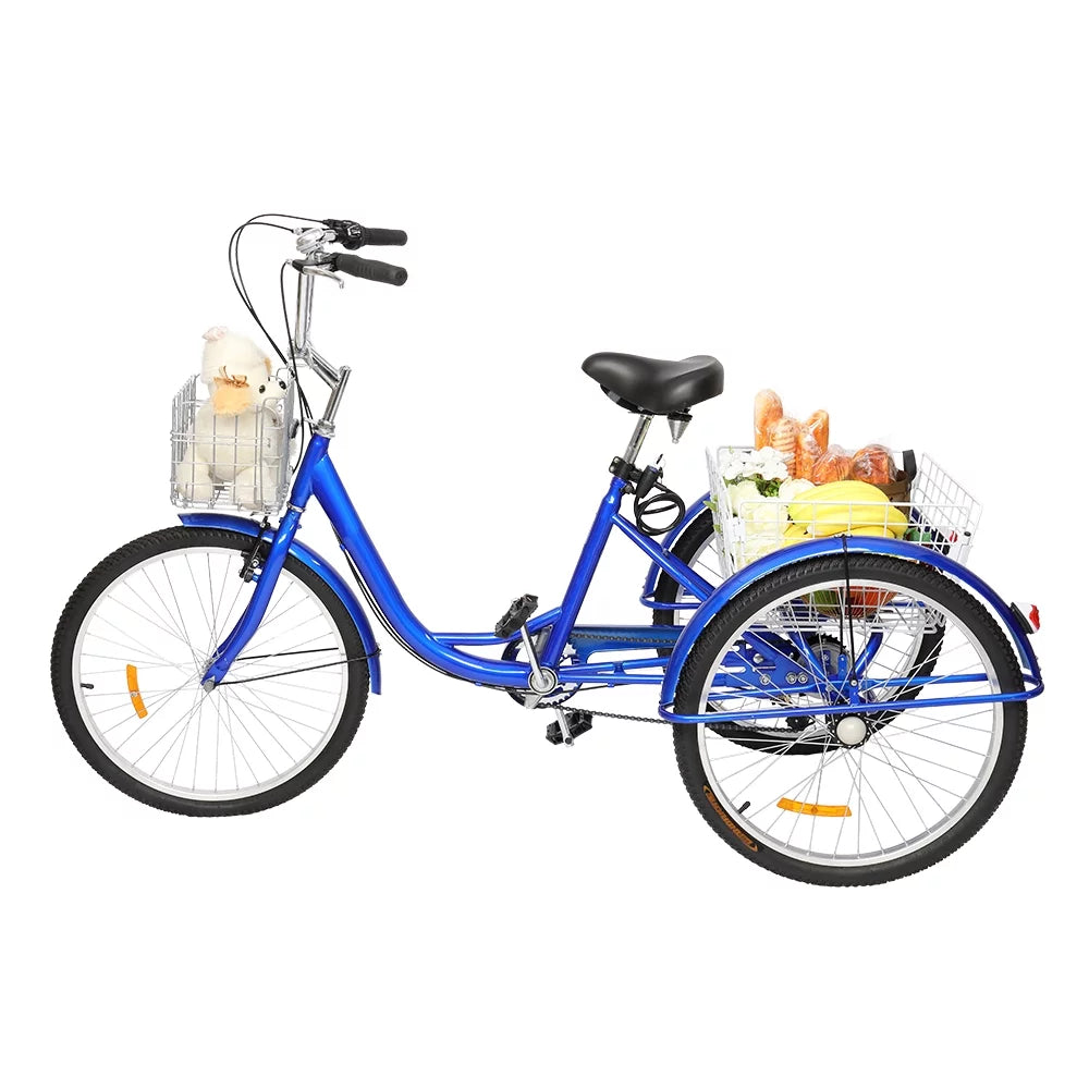 SalonMore Adult Tricycle Unit Wheel Men's Women's Bike, Blue