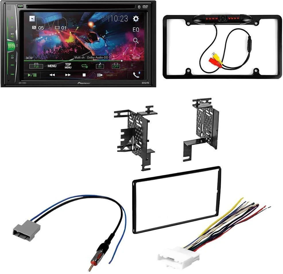 KIT4934 Bundle for 2014 Nissan Versa Note W/ Pioneer Double DIN Car Stereo with Bluetooth/Backup Camera/Installation Kit/in-Dash DVD/CD AM/FM 6.2" WVGA Touchscreen Digital Media Receiver