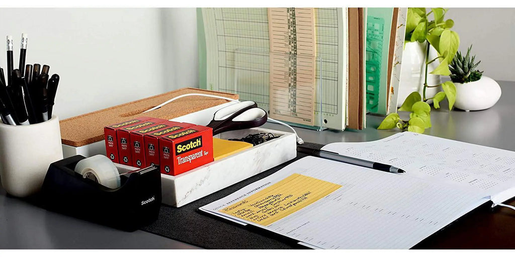 Scotch Transparent Tape, Standard Width, Engineered for Office and Home Use, Glossy Finish, 3/4 x 1296 Centimeter 6 Rolls, Boxed (600-6PK)