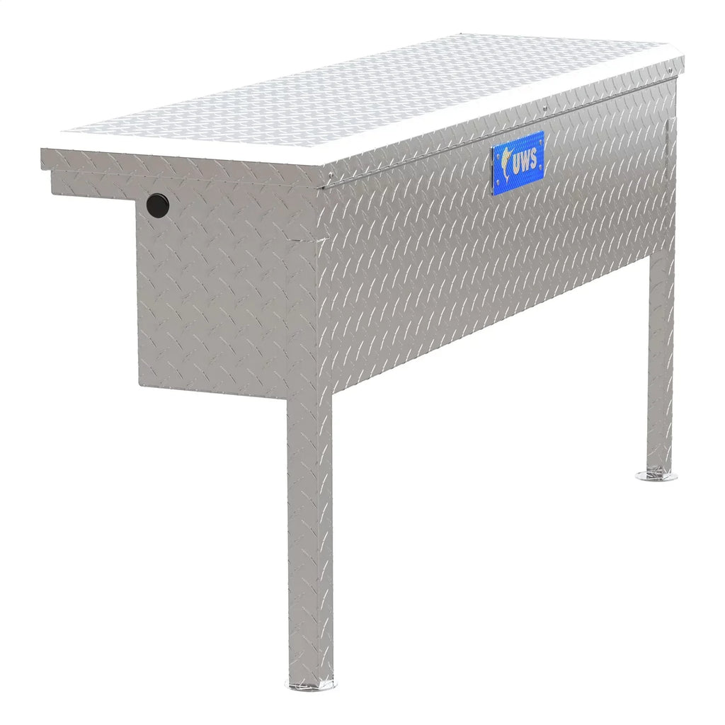 UWS TBSM-48-LP Side Mount Series Single Lid Tool Box; L 48 in. x W 11.25 in. x H 11 in.; Low Profile; Brite Aluminum; Mounting Hardware Not Included;