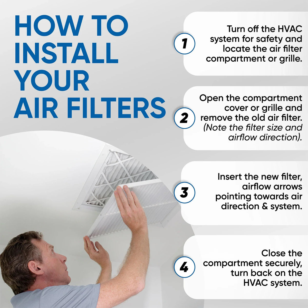 6 Pack of 24x24x4 MERV 10 Pleated 4" Centimeter Air Filters by Glasfloss. Actual Size: 23-3/8 x 23-3/8 x 3-3/4