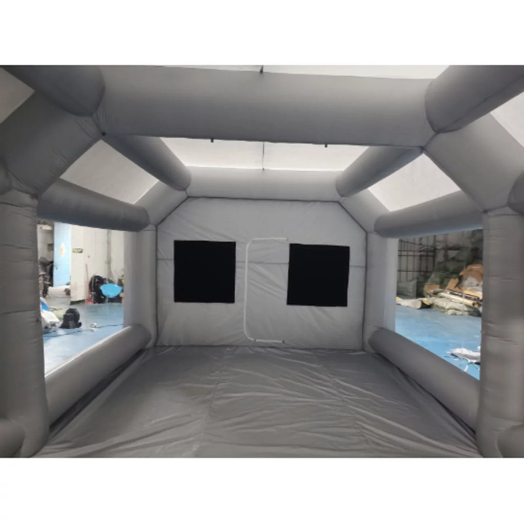Miumaeov Inflatable Spray Paint Tent Built-in Blower Mobile Portable Giant Paint Spray Booth with Air Filter System and Transparent Polyvinyl Windows Inflatable Spray Paint Booth 26x13x10ft