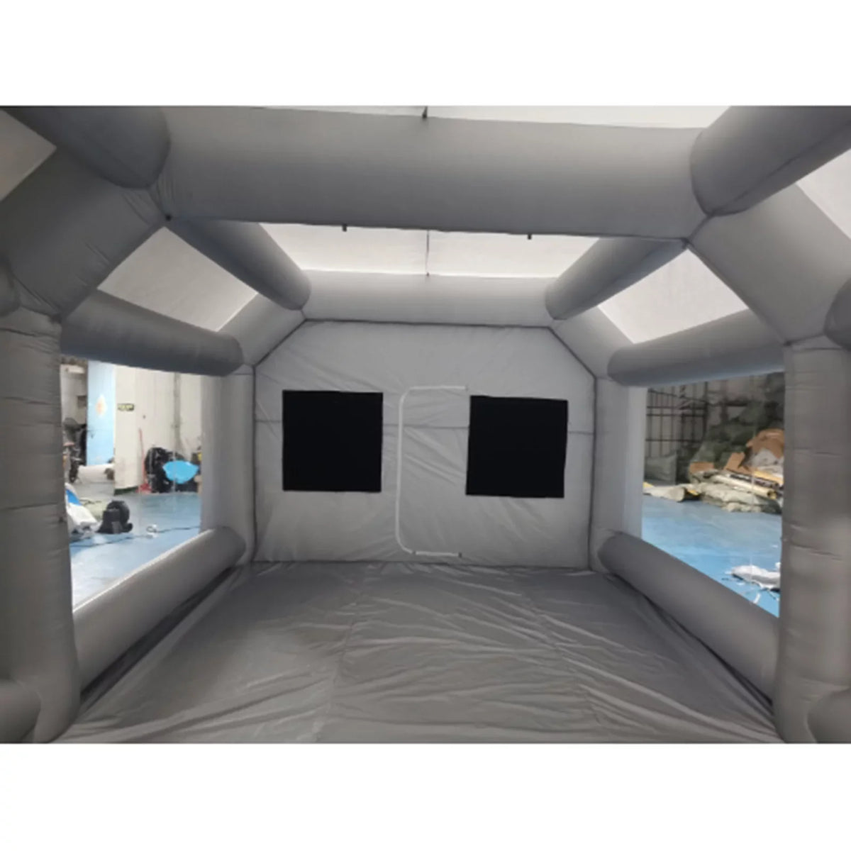 Miumaeov Inflatable Spray Paint Tent Built-in Blower Mobile Portable Giant Paint Spray Booth with Air Filter System and Transparent Polyvinyl Windows Inflatable Spray Paint Booth 26x13x10ft