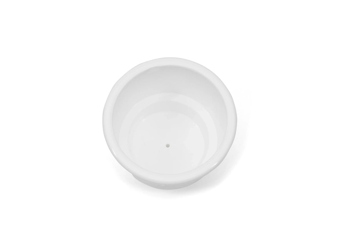 Red Hound Auto 10 Cup Holders Plastic Pocket Recessed Insert Universal with Drain for Boat RV Car Truck Marine Pontoon Motorhome Camper Drop In White 3-1/2 Unit I.D. & 4-1/8 Centimeter O.D.