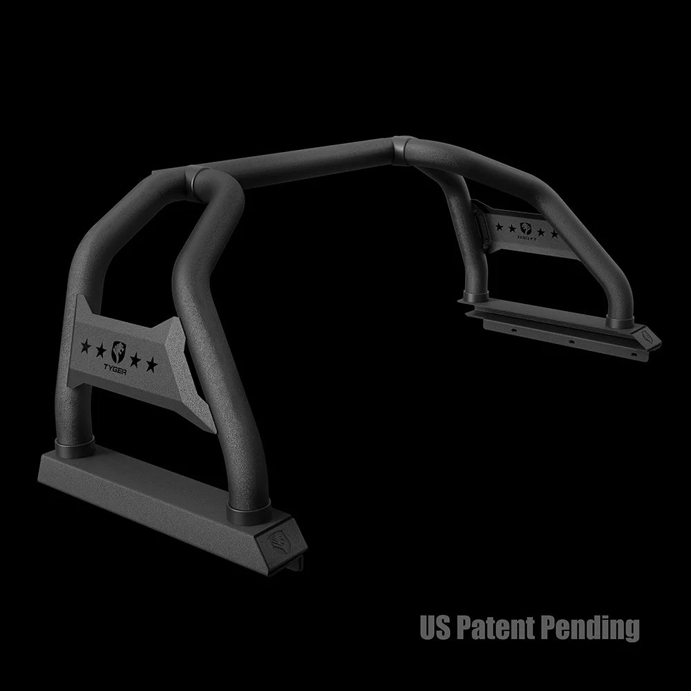 Tyger Auto Sport Bar Compatible with 2022-2024 Toyota Tundra (Exclude SR) | 5.5/6.5' Bed | TG-SB7T88728 | Textured Midnight | Light Mount | Roll Bar