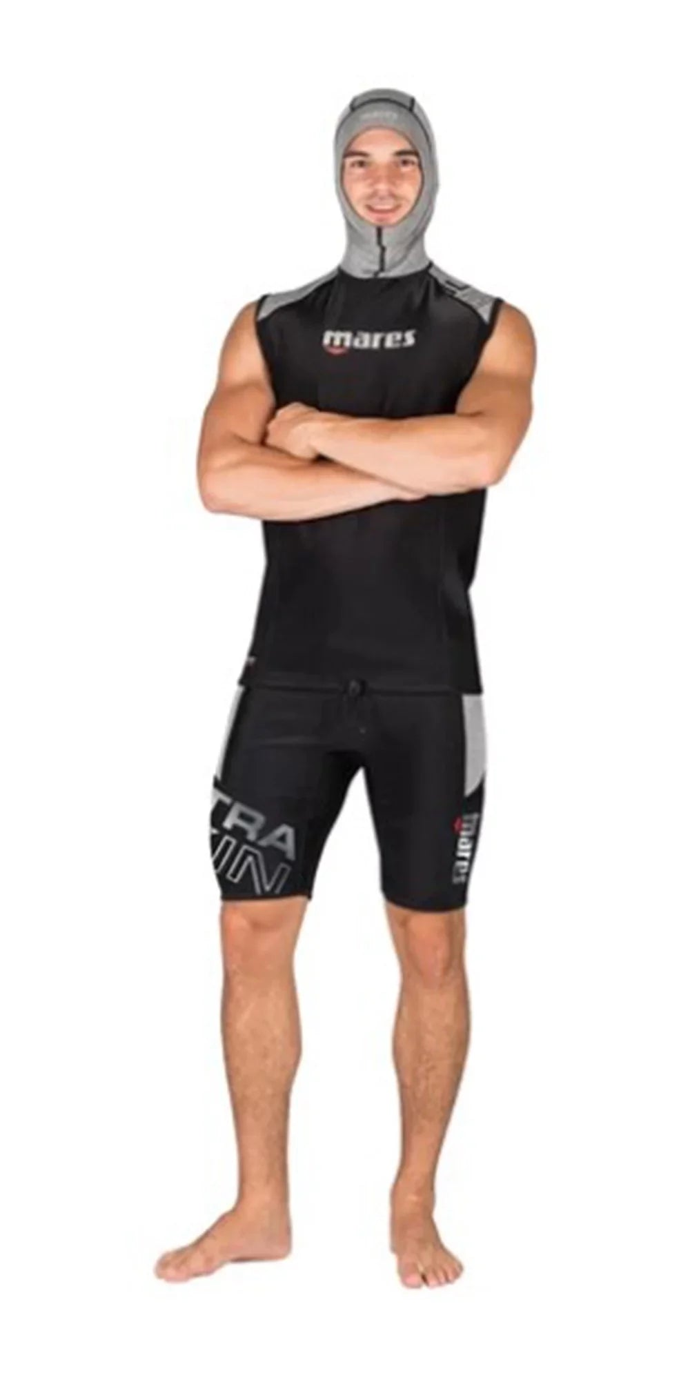 Mares Men's Ultraskin Sleeveless W/ Hood Skin Large Charcoal