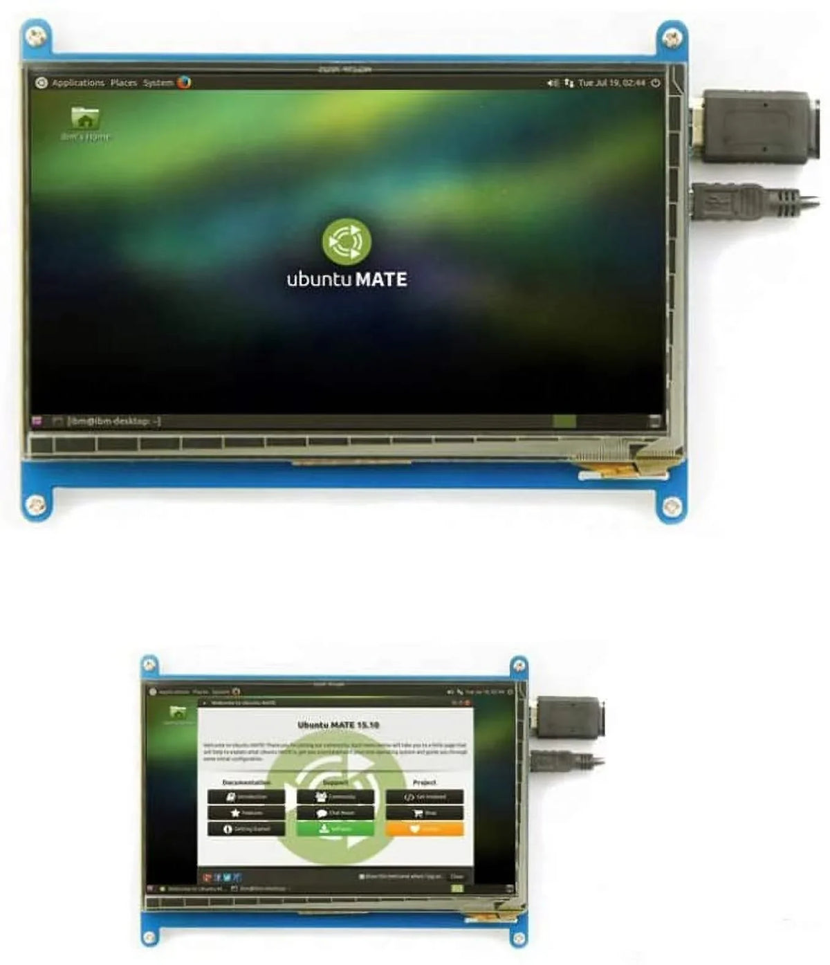 Treedix 7 Inch Capacitive Touch Screen LCD Display Monitor HDMI Module 1024x600 Compatible with Raspberry Pi 3B+/4B