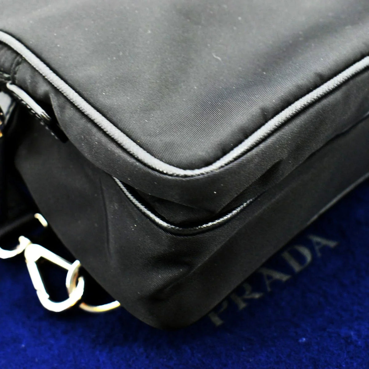 Pre-owned PRADA 2vz026 Nylon Backpack Bag Midnight