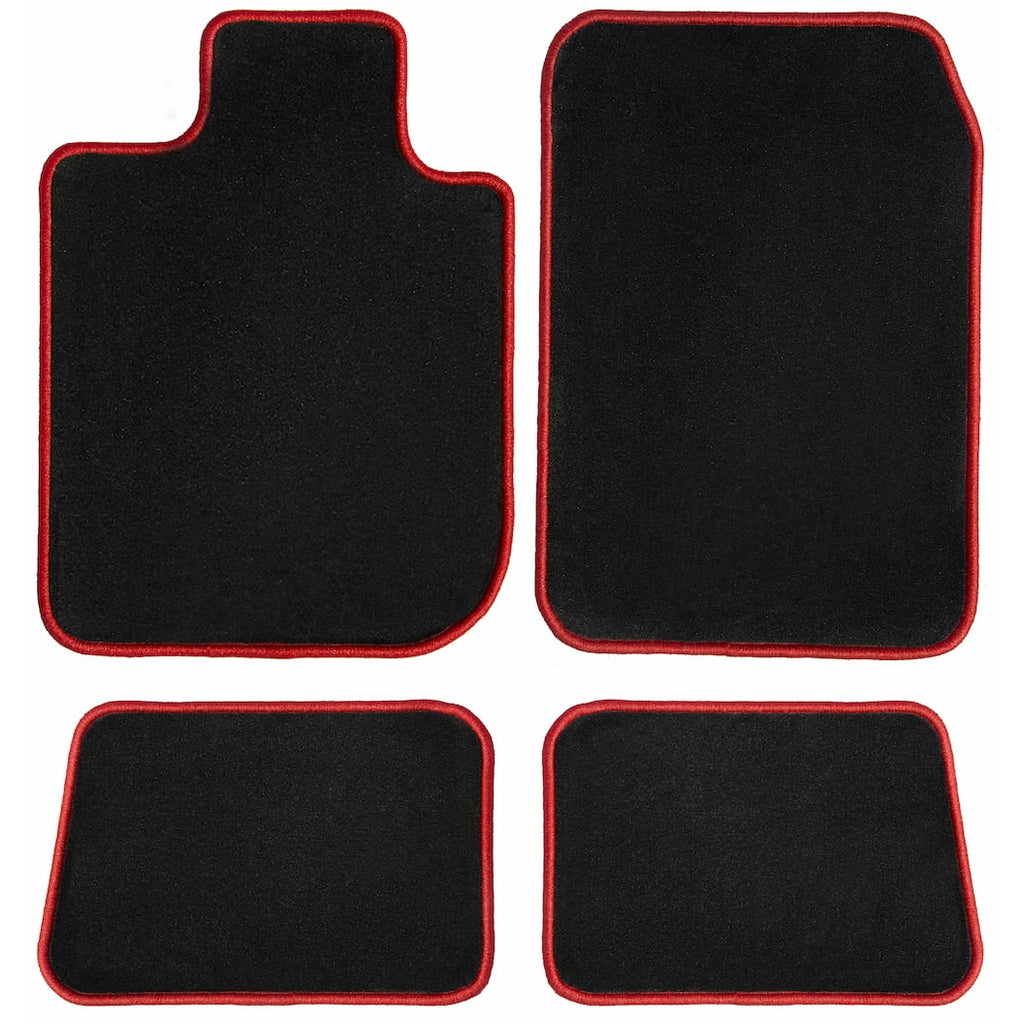 GGBAILEY BMW X3 Onyx with Red Edging Carpet Car Mats / Floor Mats, Custom Fit for 2011, 2012, 2013, 2014, 2015, 2016, 2017 - Driver, Passenger & Rear Mats