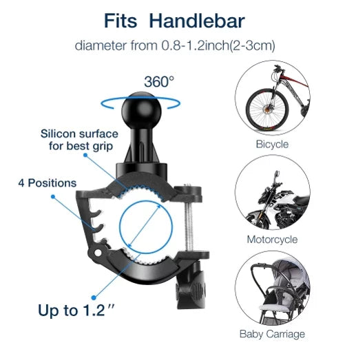 Bicycle Mount Handlebar Silicone Holder Bike Non-Slip Strap Shockproof P3J for Doro 824 SmartEasy - Essential Phone (PH-1) - Google Pixel XL 5 4a 4 XL 3a XL 3 XL 2 XL - HTC U11 U12 Plus