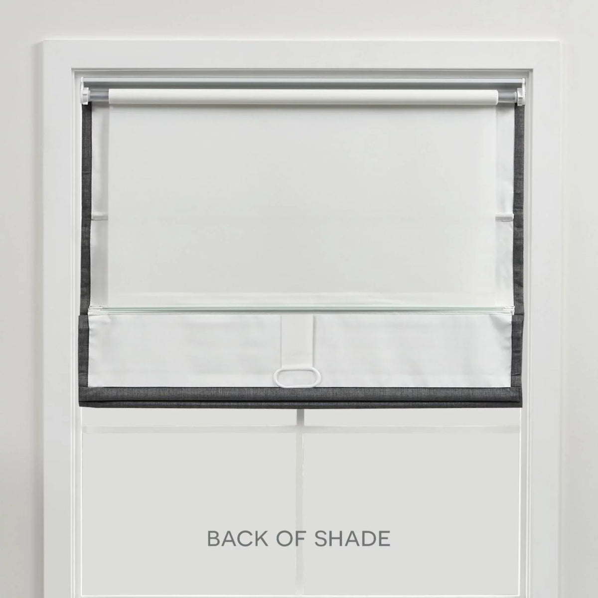 Exclusive Home Ricardo Total Dark Roman Shade, 23"x64", Grey