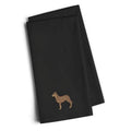 Carolines Treasures Australian Kelpie Dog Charcoal Embroidered Kitchen Towel - Midnight - 19in. H x 0.1in. W x 28in. L