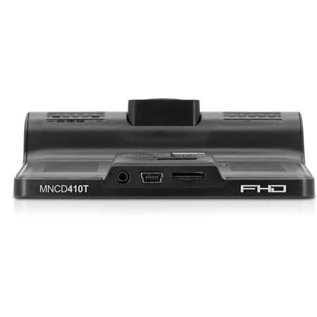 MNCD410T Full HD Front and Rear View 4" LCD Screen Dash Camera with 3-Channel Recording, Onyx