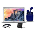 Restored Apple MacBook Air Inch Intel Core i5 4GB RAM Mac OS 256GB SSD Bundle: Wireless Mouse, Midnight Case, Bluetooth/Wireless Airbuds By Certified 2 Day Express (Refurbished)