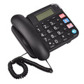 Midnight Corded Phone with Big Button Desk Landline Phone Telephone Support Hands-Free/Redial/Flash/Speed Dial/Ring Control for Elderly Seniors Home Office Business Hotel