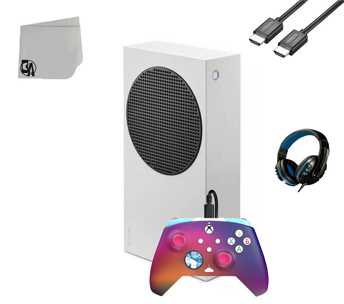 Microsoft Xbox Series S White 512GB Gaming Console + Headset BOLT AXTION Bundle Used