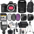 Nikon Z6 II Digital Camera + Nikon 18-140mm VR Lens + Flash + 0.43x Wide Angle Lens + 2.2x Telephoto Lens + 64GB Class 10 Memory Card + UV-CPL-FLD Filters + Wireless Remte - International Version