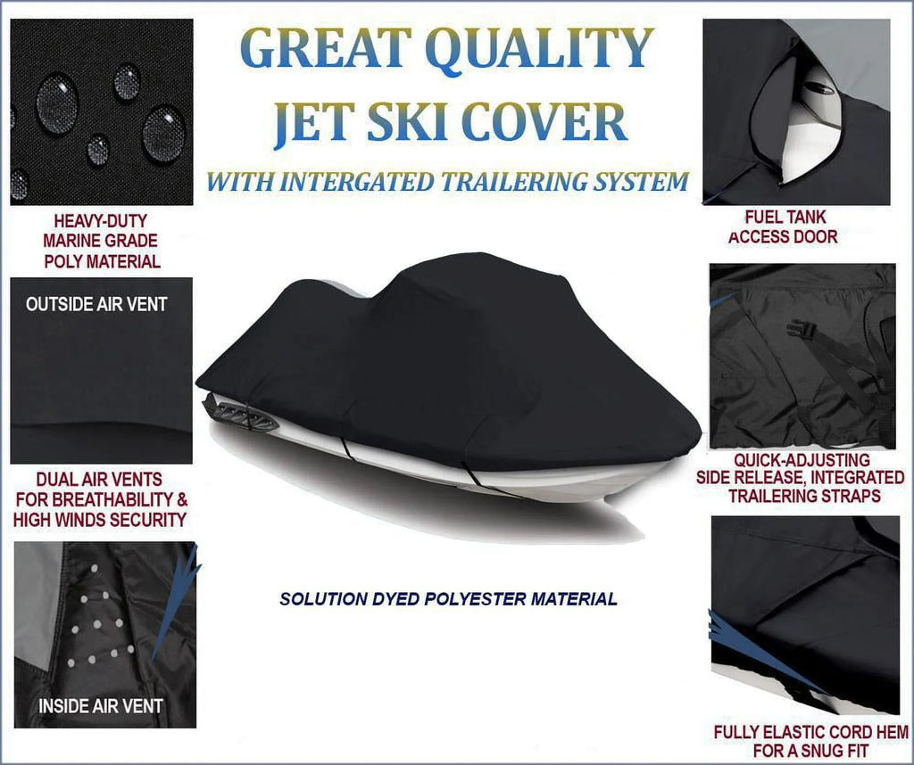 Onyx PWC 600D JET SKI Cover Compatible for Sea Doo Sea-Doo Bombardier Spark 3up 900 HO ACE 2014 2015 2017 2018 2019 2020 2021 2022 3 Seater