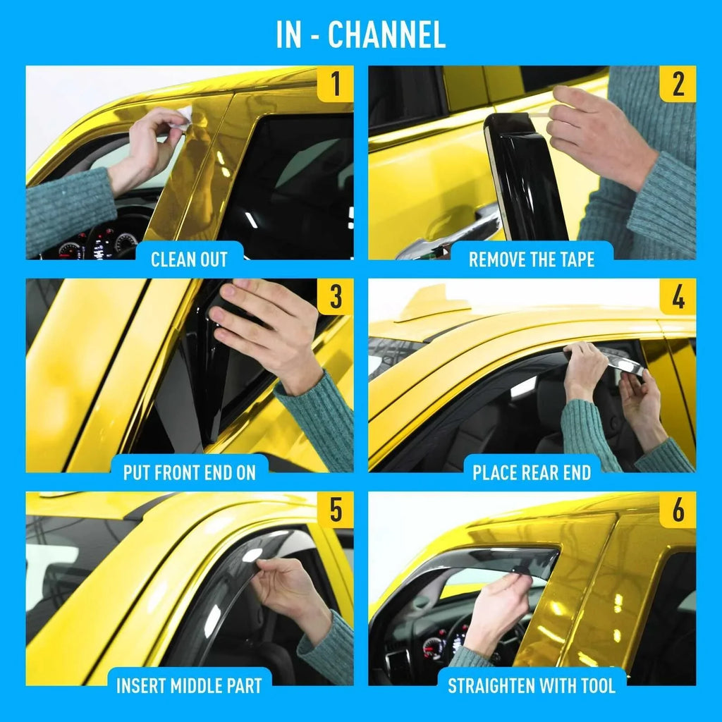 AEROGUYS In-Channel Window Deflectors Extra Durable Window Visors Rain Guards Fit for Subaru Outback 2020-2024, Sun Visors, Wind Deflectors, Vent Visors, Car Accessories - 4pcs. AG0268