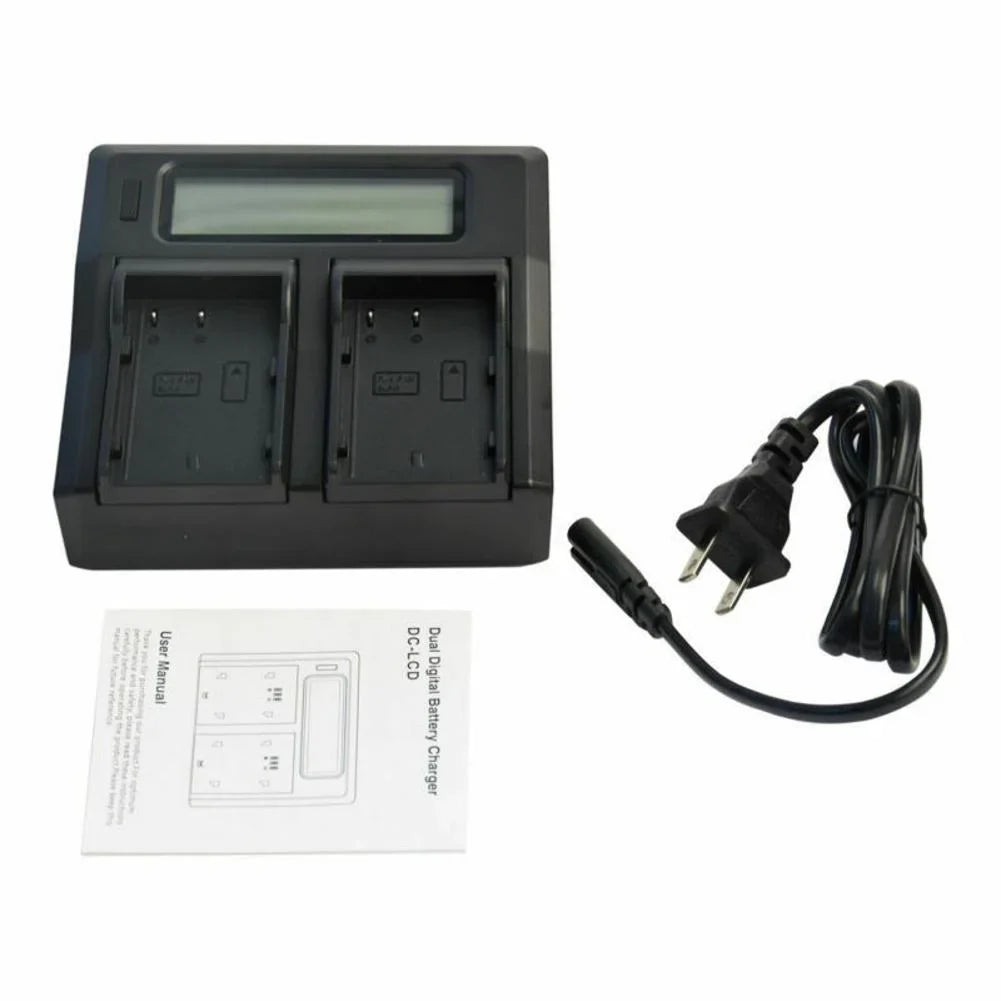 Dual Double Charger for Panasonic 124* 110*34 mm, for DMW BLF19 BTC10G GH3 GH4 GH5 LCD Quick