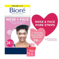 Nose+Face, Onyx Remover Pore Strips, 12 Nose + 12 Face Strips For Chin Or Forehead, With Instant Midnight Removal And Pore Unclogging, Oil-Free, Non-Comedogenic Use, 24 Count