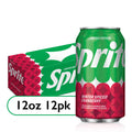 Sprite Winter Spiced Cranberry Soda Pop, 12 fl oz, 12 Pack Cans